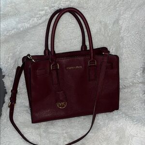 Michael Kors burgundy satchel medium size